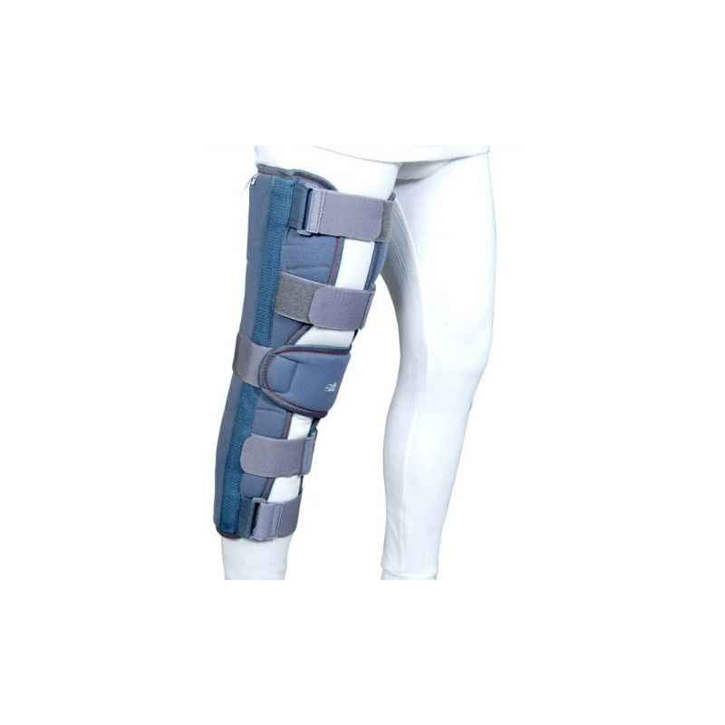 Hiakan HI 404B Classic Blue & Grey Knee Brace, Size: M
