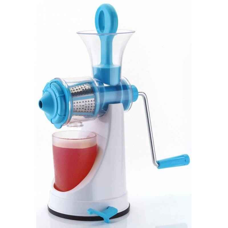 SM Twincolor Blue Manual Hand Fruit & Vegetable Juicer with Vacuum Lock