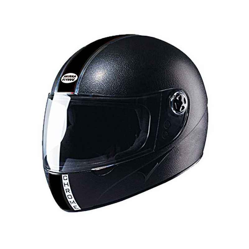 Studds Chrome Economy Black Full Face Helmet, Size (Large, 580 mm)