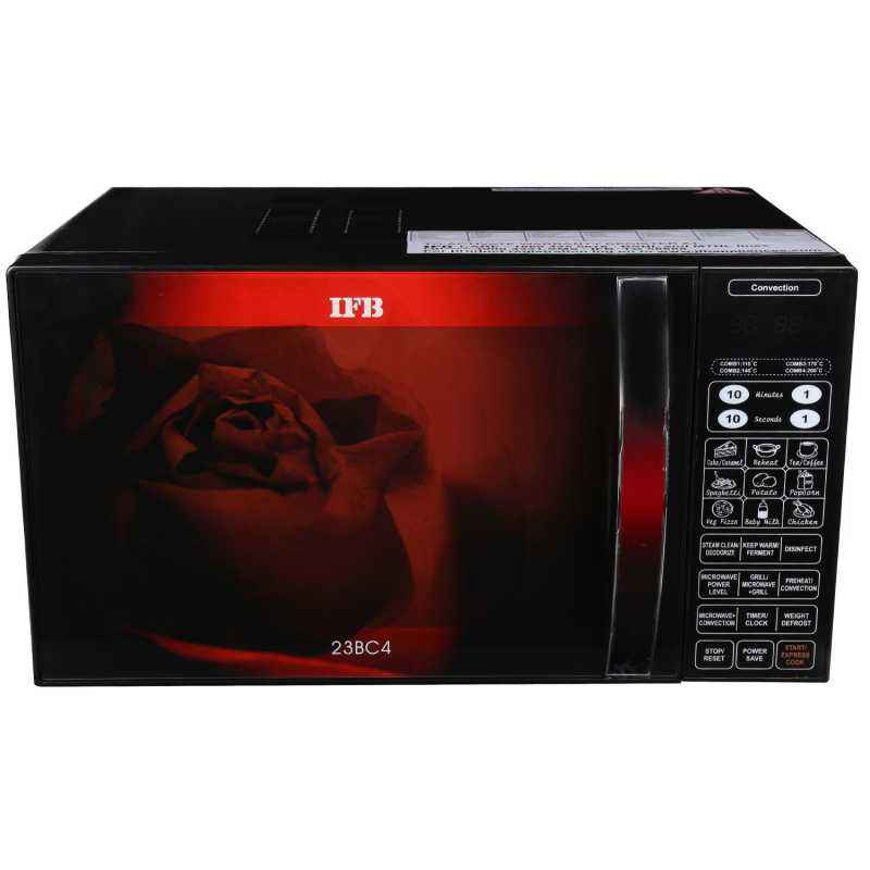 IFB 23 Litre Black Floral Pattern Convection Microwave Oven, 23BC4