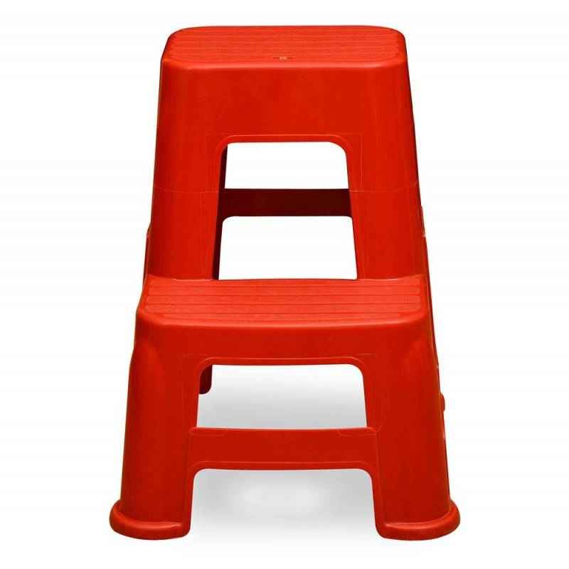 Nilkamal Stool 21 Bright Red Plastic Step Tool, STL21BRD, Dimension: 477x540x600 mm