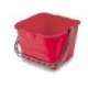 Amsse PSB 25 1001 25L Red Plastic Square Bucket with Measurements