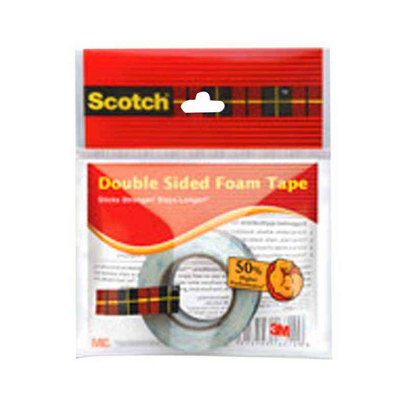 3M Scotch 3m Double Sided Foam Tape Roll, IA810100494 (Pack of 2)