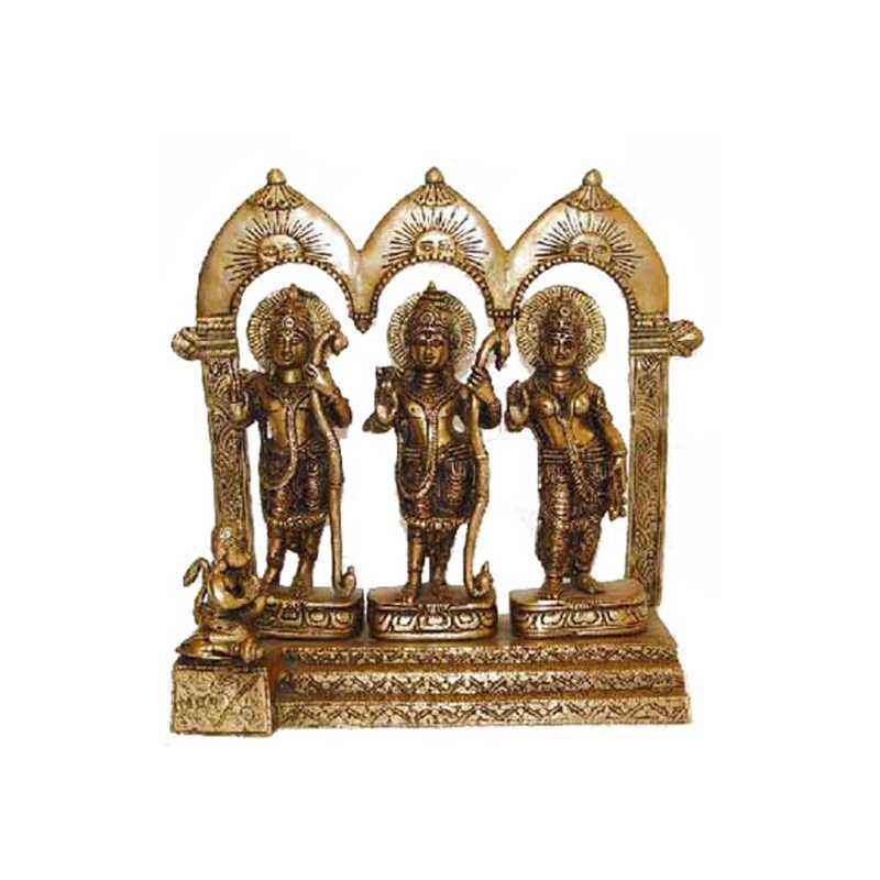 Smart Shophar Brass Lord Ramji Parivar with Throne Statue, s55068-FSM-1327