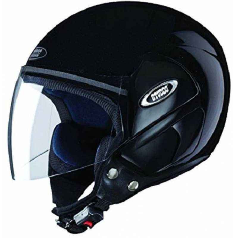 Studds Cub Motorbike Black Open Face Helmet, Size (Large, 580 mm)