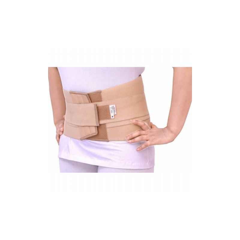 Shakuntla Eco-Sacro Beige Breathable Lumbar Sacral Belt For Back Support, Size: S