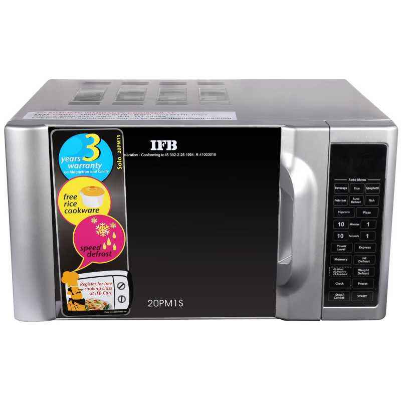 IFB 20 Litre Metallic Silver Solo Microwave Oven, 20PM1S