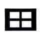 GM Glossy Black CASA VIVA Plate with Support Frame, PX SF 12 015-B
