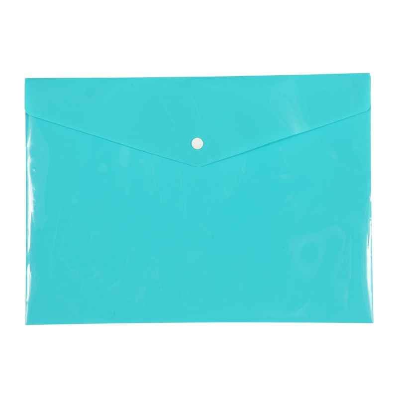 Saya Aqua Green Document Bag Plain, Dimensions: 340 x 15 x 350 mm, Weight: 360 g (Pack of 12)