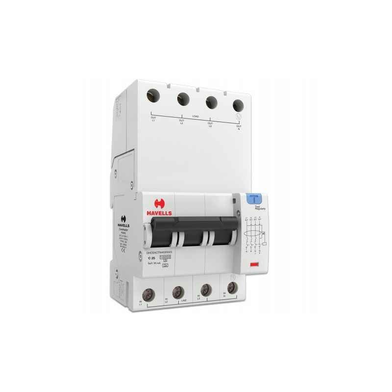 Havells Euro-II 25A TPN A Type RCBO, DHCEACTN4030025