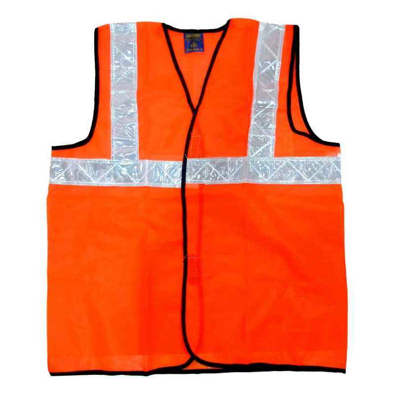Real Plus Orange Net Safety Jackets, Size: 2 In (Pack of 5)