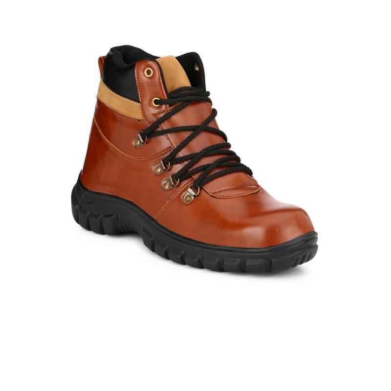 Eego Italy Z-WW-31 Steel Toe Tan Work Safety Boots, Size: 10