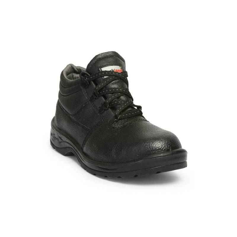 Hillson Rockland Steel Toe Black Work Safety Shoes, Size: 8