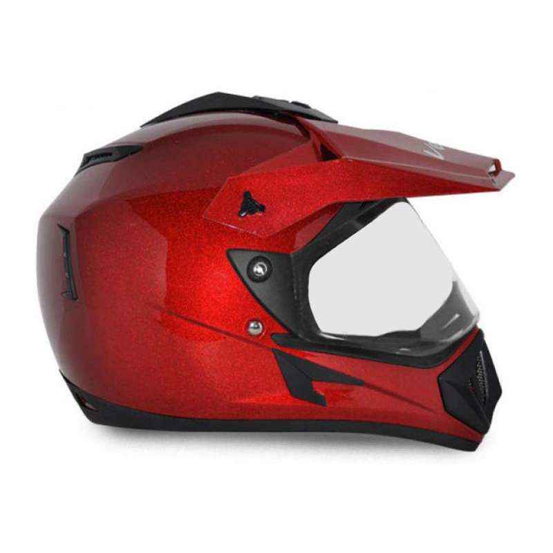 Vega Off Road Red Full Face Helmet, Size (Large, 600 mm)