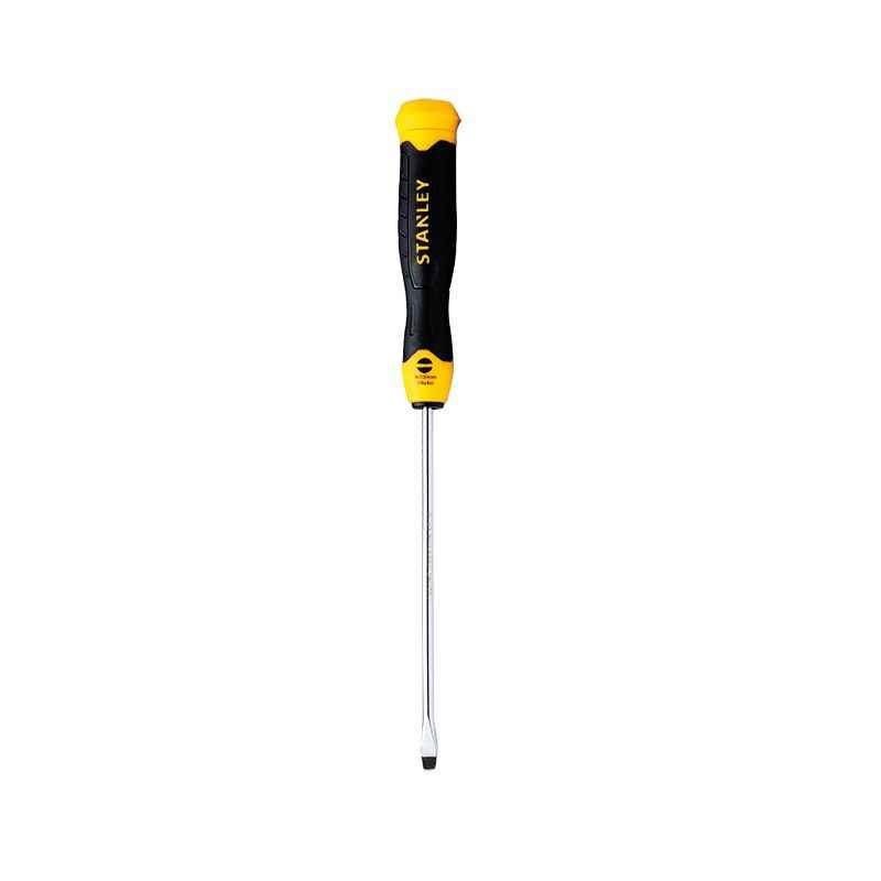 Stanley 5x100mm Chrome Vanadium Cushion Grip Standard Slotted Screwdriver, STMT60834-8 (Pack of 12)
