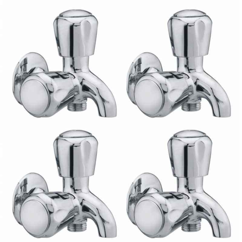 Snowbell Continental Brass Chrome Plated 2-in-1 Bibcocks (Pack of 4)