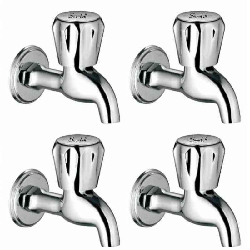 Snowbell Continental Brass Chrome Plated Bibcocks (Pack of 4)