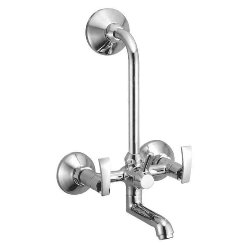 Snowbell Drizzle 2 in 1 Soft Brass Chrome Plated Wall Mixer