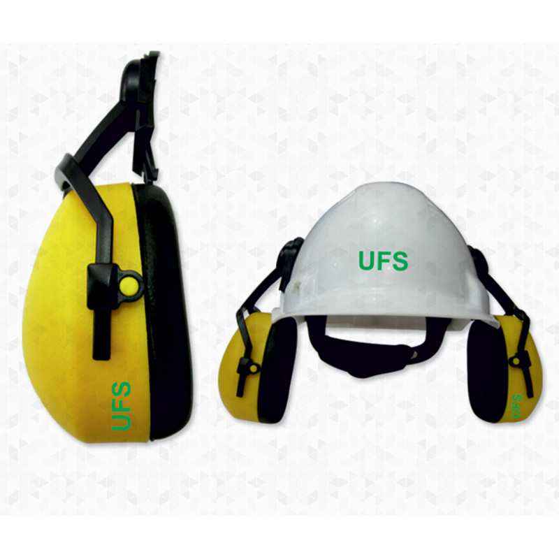 UFS Yellow Ear Muff with Attachable Helmet, EP 187