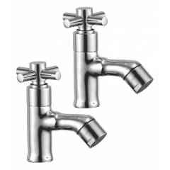 Kamal Cross Pillar Faucet, COR-2111-S2 (Pack of 2)