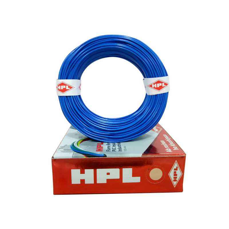 HPL 1.5 Sq mm Blue Single Core Unsheathed Household Wire, Length: 90 m