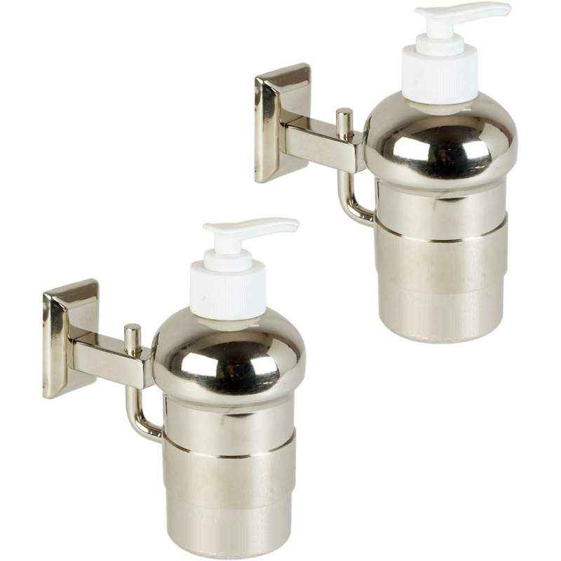 Abyss ABDY-0382 Glossy Finish Stainless Steel Liquid Soap Dispenser (Pack of 2)