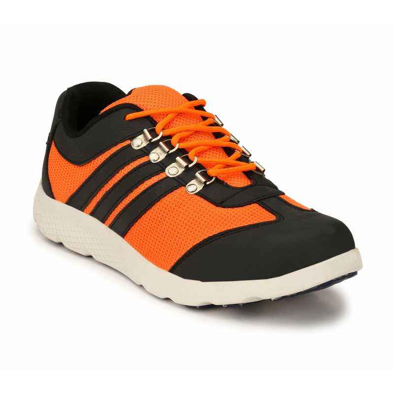 Eego Italy WW-41 Leather Light Weight Steel Toe Orange Work Safety Shoes, Size: 11
