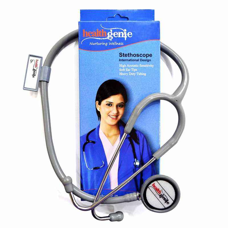 Healthgenie Grey Dual Aluminum Non Chill Stethoscope, HG-201G