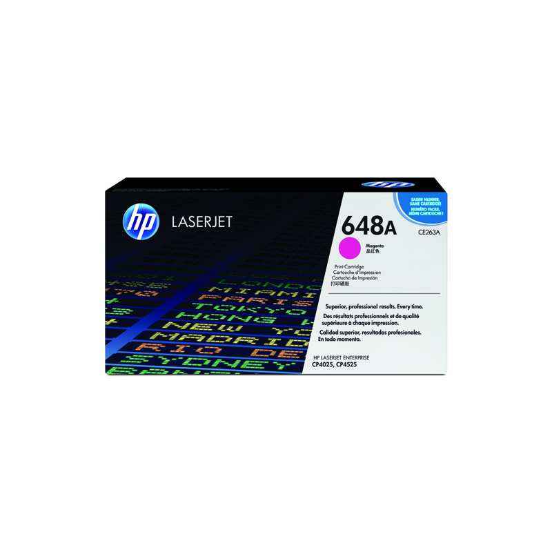 HP 648A Magenta LaserJet Toner Cartridge, CE263A
