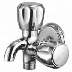 Kamal CRL-3018 Wall Mount Two in One Bib Cock Crystal Twin Elbow Valve Faucet