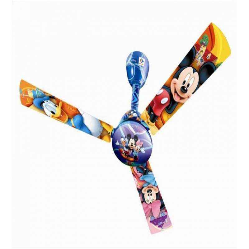 Bajaj 330rpm Mickey Mouse & Friends Multicolor Ceiling Fan, 1200mm
