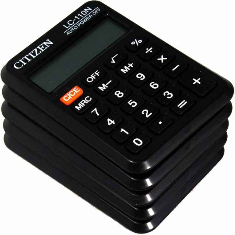 Citizen 8 Digit Basic Calculator, LC-110N (Pack of 5)