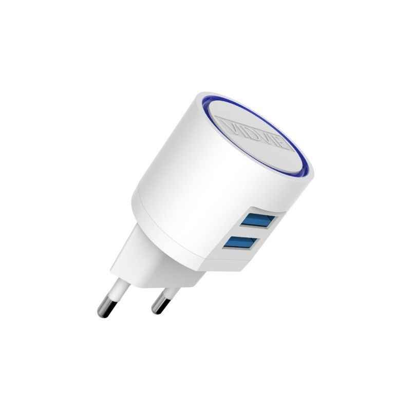 Vidvie 2.4A White Mobile Charger with Cable, CH201i-i5WH