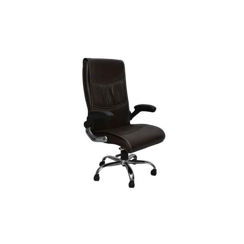 R P Enterprises Loyd High Back Black Leatherette Office Chair, Dimensions: 45x48x60 cm