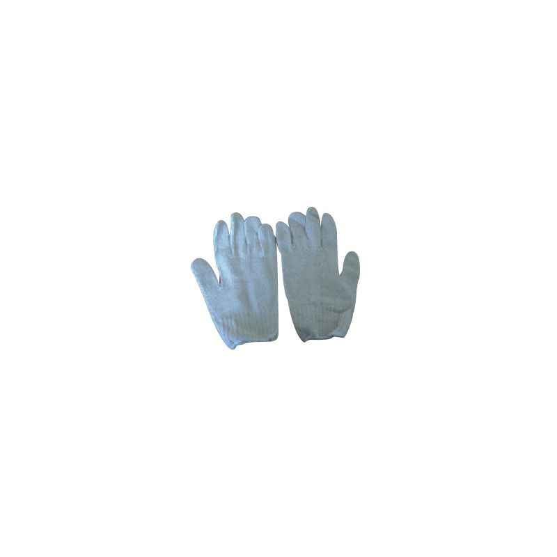 Tee Pee Knitted White Hand Gloves, Weight: 50g (Pack of 10)