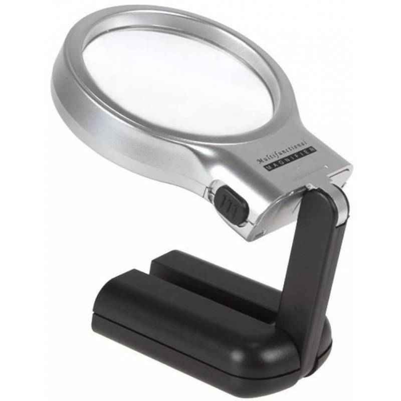 Stealodeal 65mm Black & Silver Magnifying Glass, Magnification: 3X