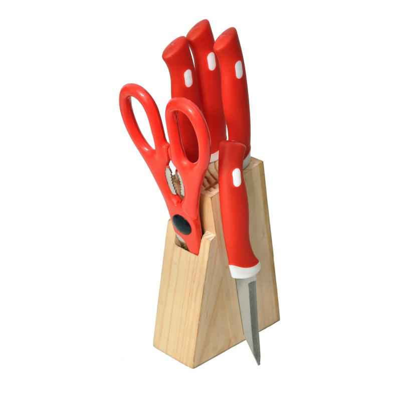 Doma 6 Pieces Red Handle Kitchen Knife Set