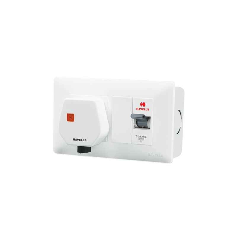 Havells DBOXx DP MCB Protected Socket (With Sheet Steel Enclosure)-DHDMCDP0253020