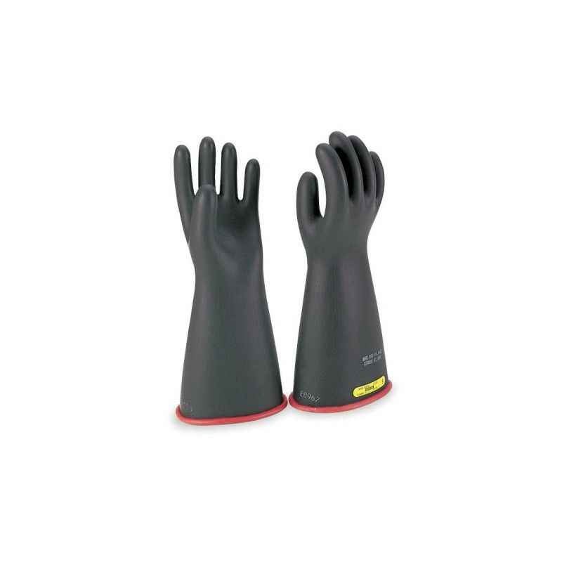 Ufo Shock Proof Black Electrical Safety Gloves, Size: M