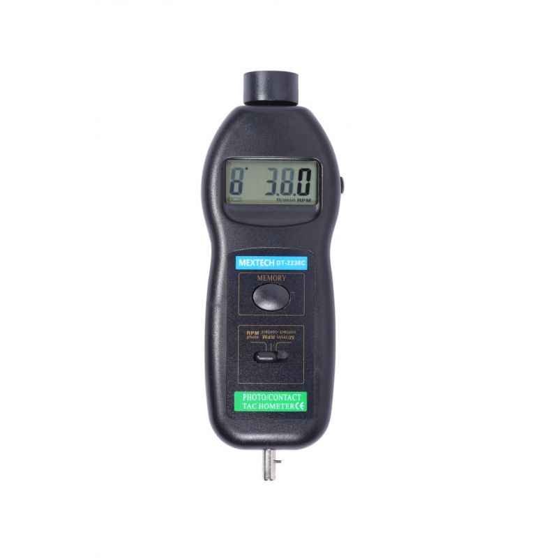 Mextech DT-2236C Contact & Non Contact Combine Digital Tachometer, Range: 0.5-19999 rpm
