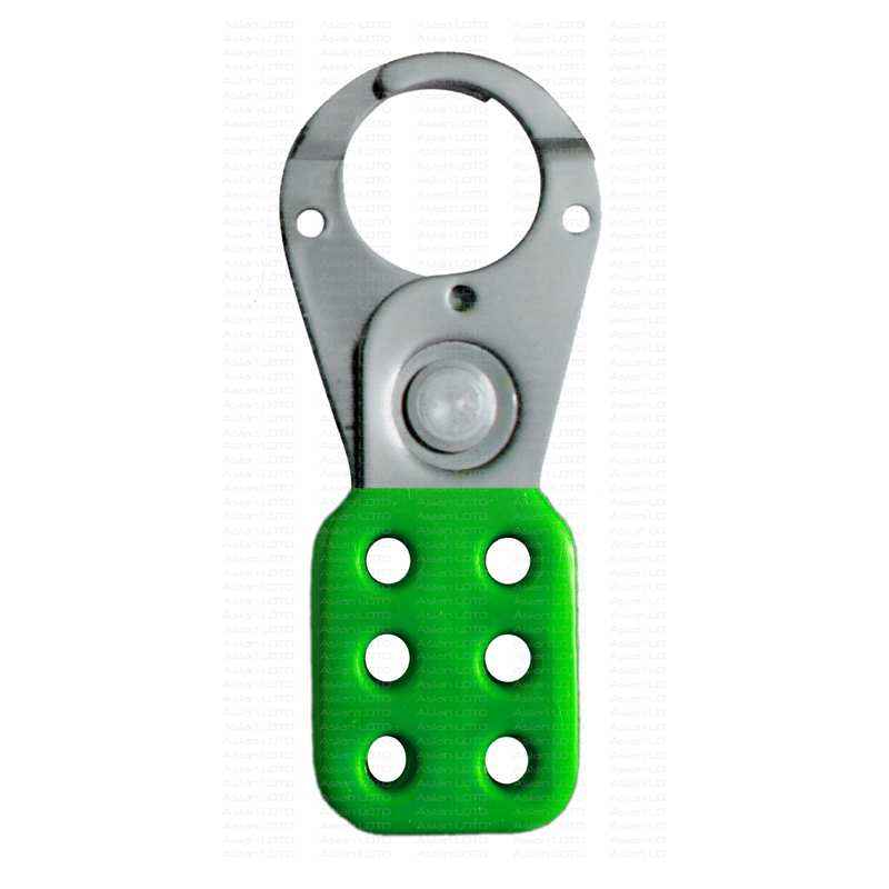Asian Loto ALC-CHSV-G Small Green Vinyl Coated Safety Lockout Hasp, Size: 25 mm (Pack of 5)