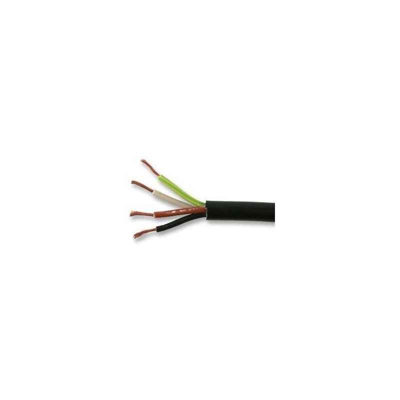RISTACAB 0.75 Sqmm 4 Core 100m Black PVC Round Flexible Cable