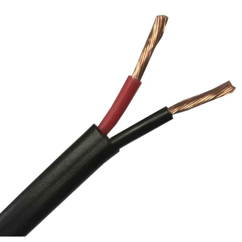 RISTACAB 0.75 Sqmm 2 Core 100m Black PVC Round Flexible Cable