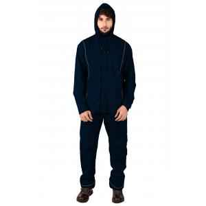Mallcom Stratus Navy Blue PU Raincoat, Size: M