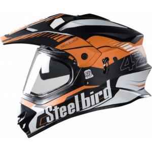 steelbird helmet black glass