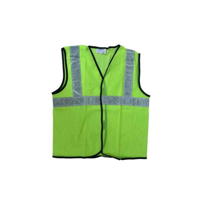 Ufo Green Safety Jacket with 2 Inch Reflective Tape, Size: XL