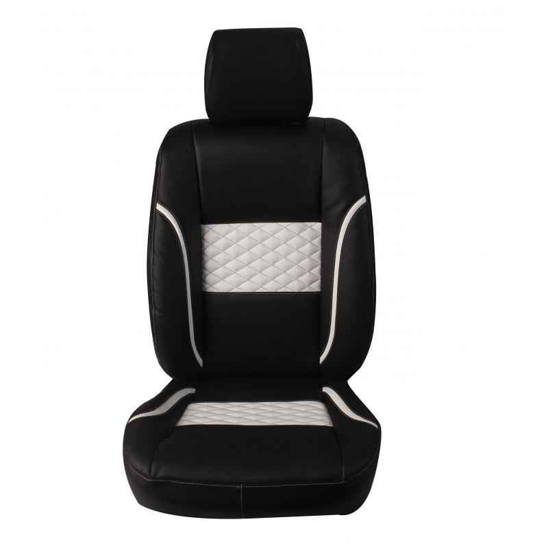Autofurnish 4004084 Black 3D Car Seat Cover Complete Set For Mahindra Quanto 7S