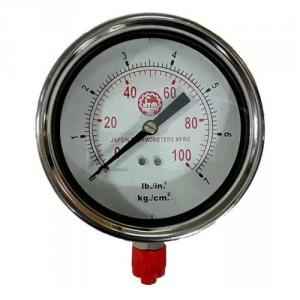 Bellstone 0-400psi Stainless Steel Silver Pressure Gauge, 887466