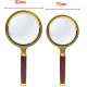Stealodeal Combo of 70mm & 80mm Maroon Gold Magnifying Glass, Magnification: 10X