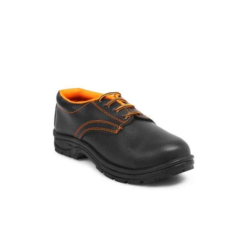 Safari Low Ankle Steel Toe Black Safety Shoes, Size: 6